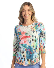 Jess & Jane Mod Crushed Round Neck Top (SC4-2206)