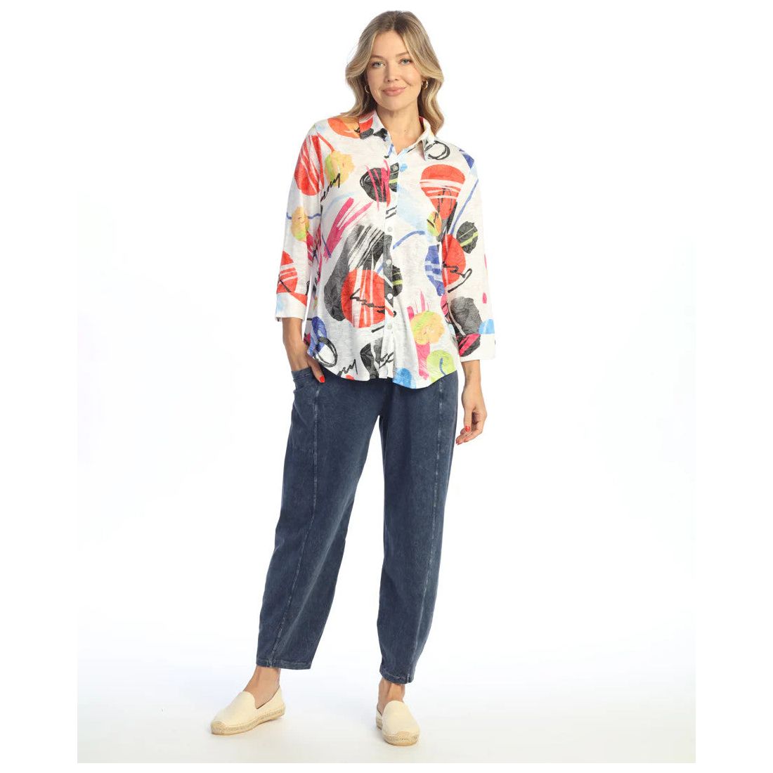 Jess & Jane Estelle Button Front Shirt