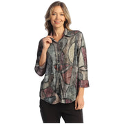Jess & Jane Melody Button Front Shirt
