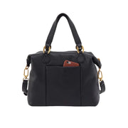 HOBO Harley Satchel Pebble Leather Satchel (Pebble Black )