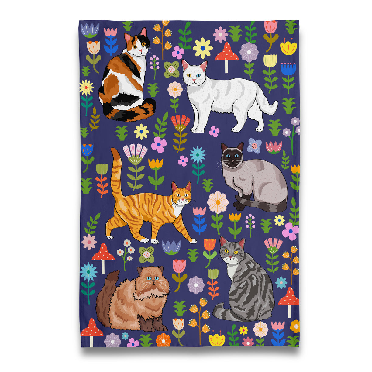 Naked Decor Spring Kitty Cats Tea Towel