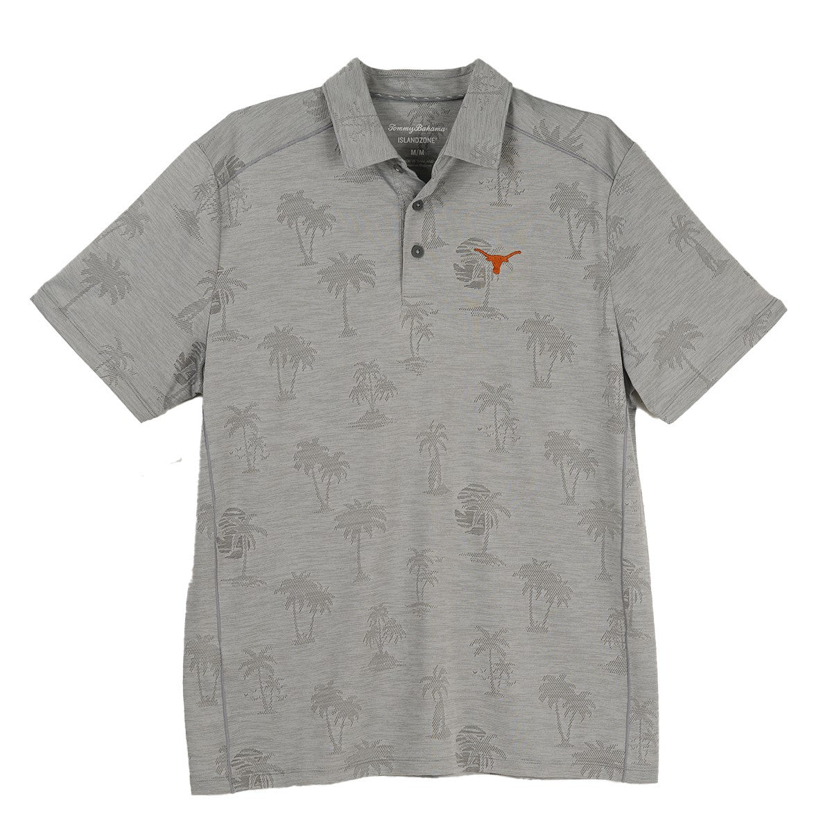 Texas Longhorn Tommy Bahama Sport Palm Coast Palmera Polo (STS2266410BR) SHARK