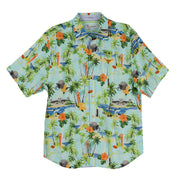 Texas Longhorn Tommy Bahama Mens Endzone Isles Camp Shirt (ST326597BR) AQUARIUS