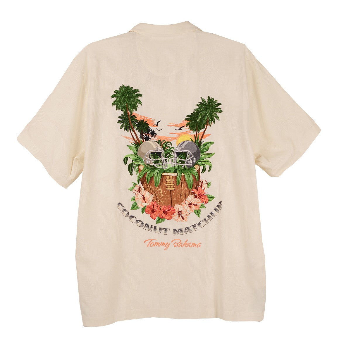 Texas Longhorn Tommy Bahama Sport Coconut Matchup Camp Shirt (ST326945BR)(Continental)