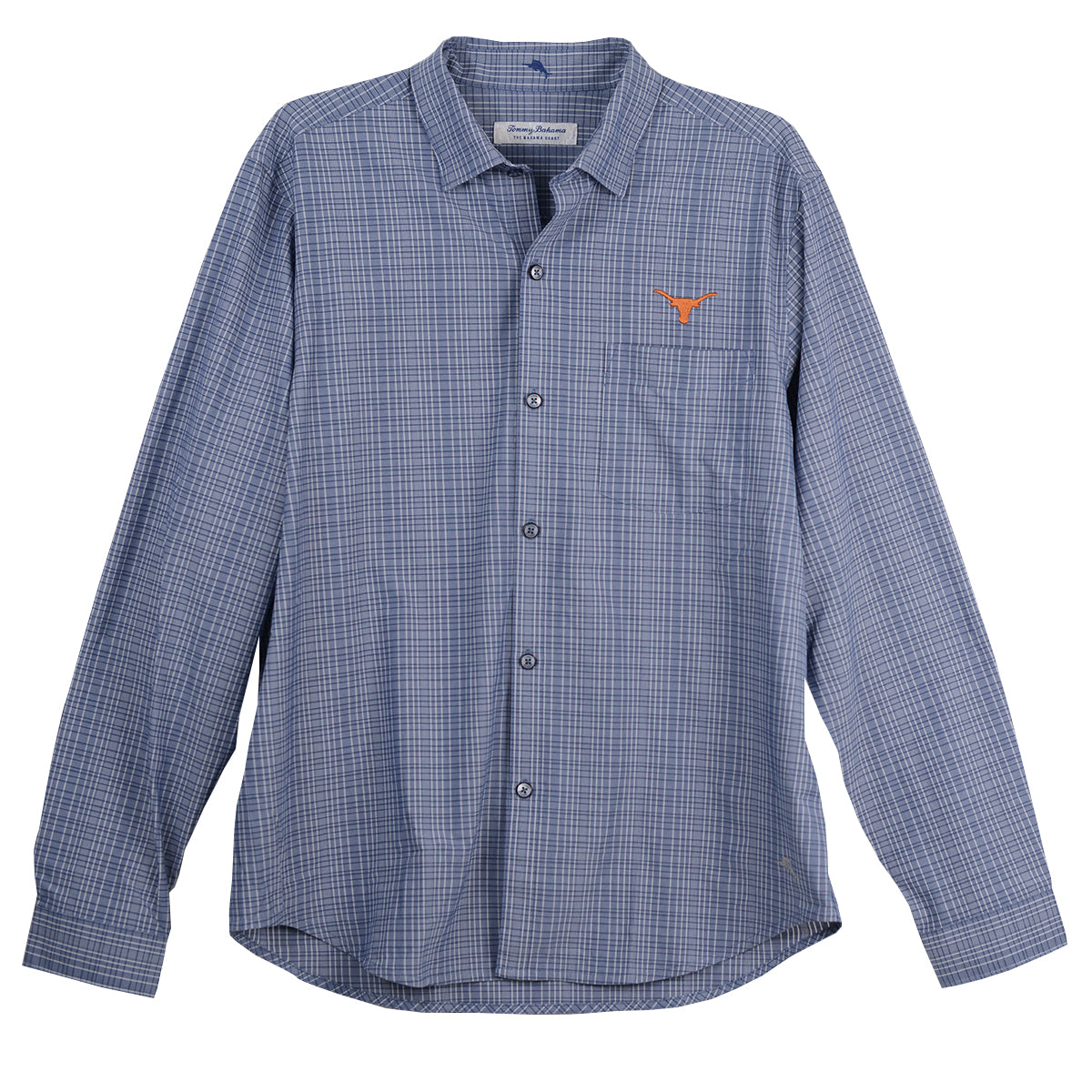 Texas Longhorn Tommy Bahama Coast Tidal Check Long Sleeve Shirt(ST327229BR) (2 Colors)