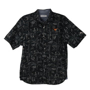 Texas Longhorn Tommy Bahama Blueprint Playbook Shirt (ST326142BR) BLK