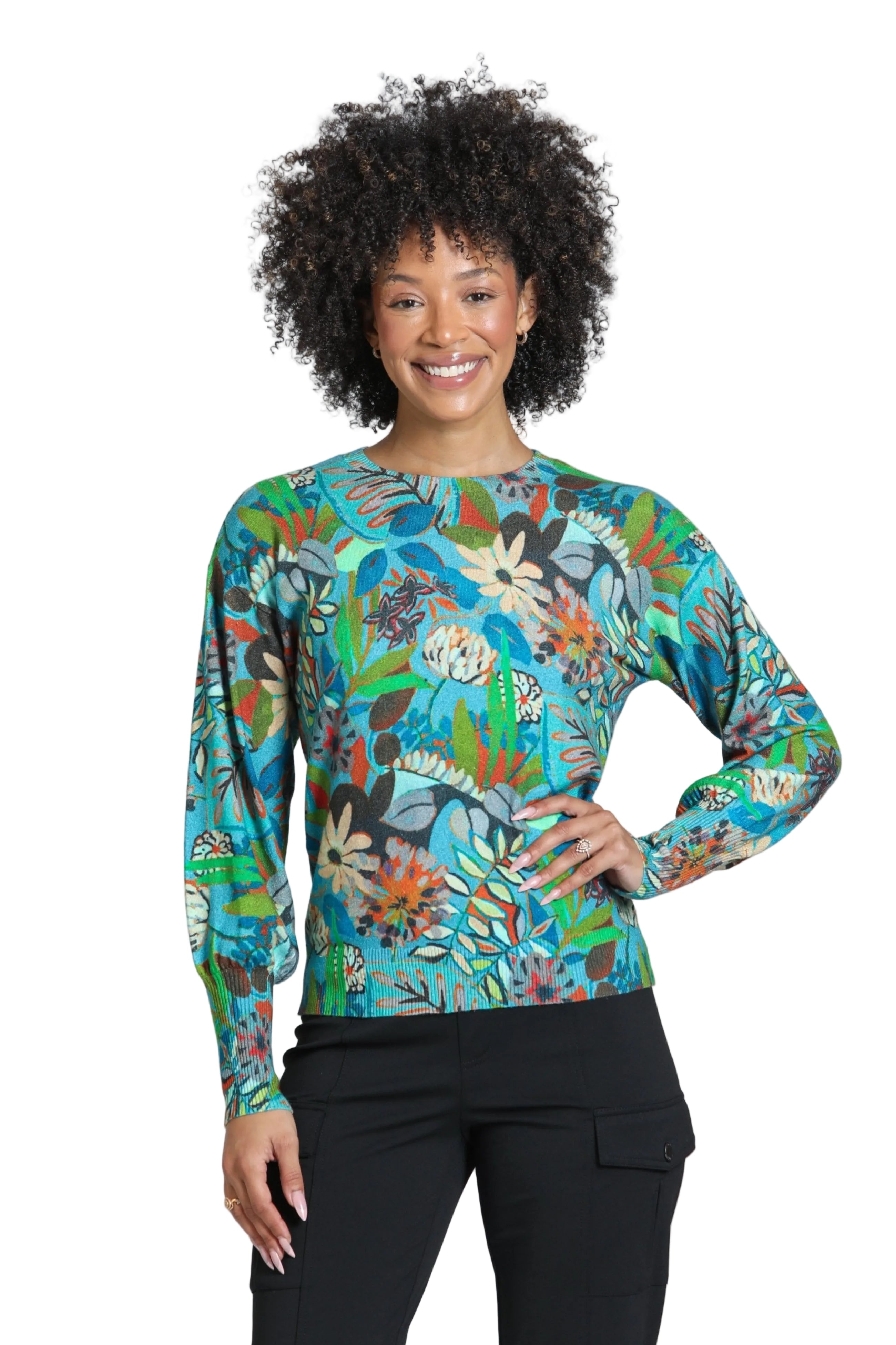 APNY Harvest  Wildflower Botanical Lightweight Sweater (SW121F)
