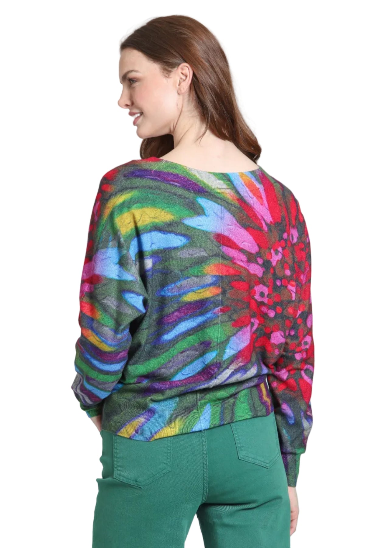 APNY Aurora V-Neck Pullover Sweater (SW132D) (Jewel Noir)