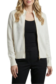 APNY Zip Front Mesh Pointelle Stitch Cardigan/Sweater Jacket (SW216) (Off White)