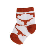 Texas Longhorn Infant Allover Logo Socks
