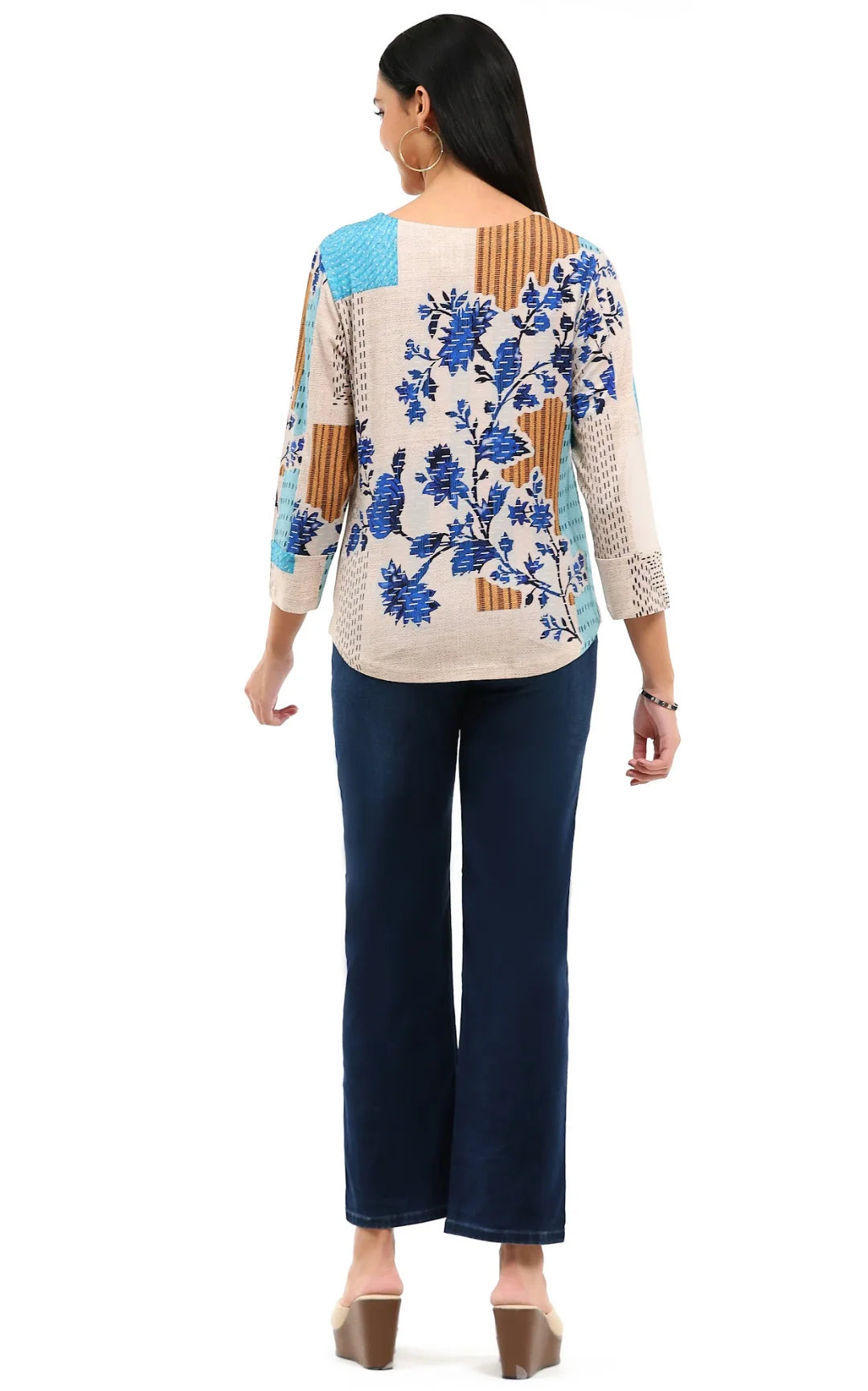 Parsley & Sage Rowan Pop-over Knit Top (26T17C33)(Multi)