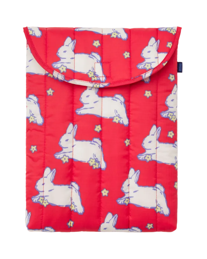 Baggu Puffy Laptop Sleeve 16" - Bunnies