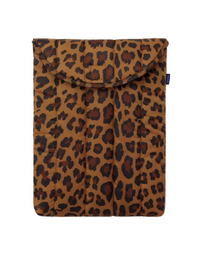 Baggu Puffy Laptop Sleeve 13"/14" - Leopard