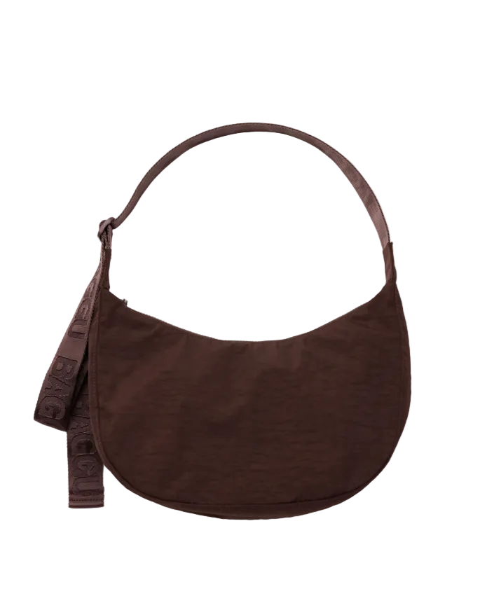 Baggu Medium Nylon Crescent Bag - Coffee
