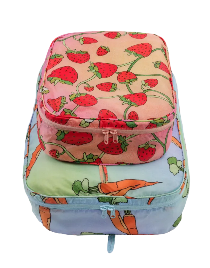 Baggu Large Packing Cube Set - Carrots & Berries
