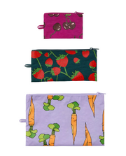 Baggu Flat Pouch Set - Carrots & Berries