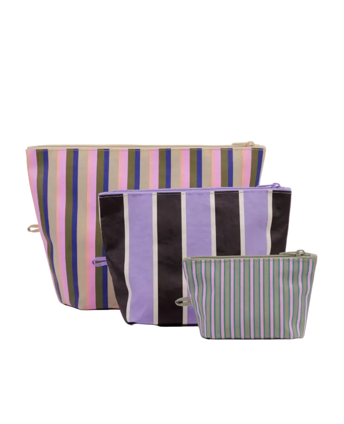 Baggu Go Pouch Set - Candy Shop Stripes