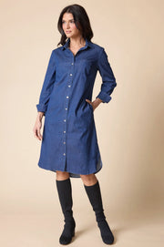 Habitat Perfect Travel Denim Cafe Midi Dress (15587) (Dark Denim)
