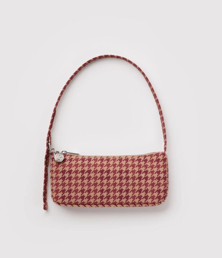 Baggu Nylon Pochette - Tan Houndstooth