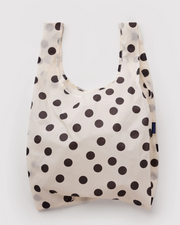 Baggu Standard Reusable Bag - Cream And Black Polka Dot