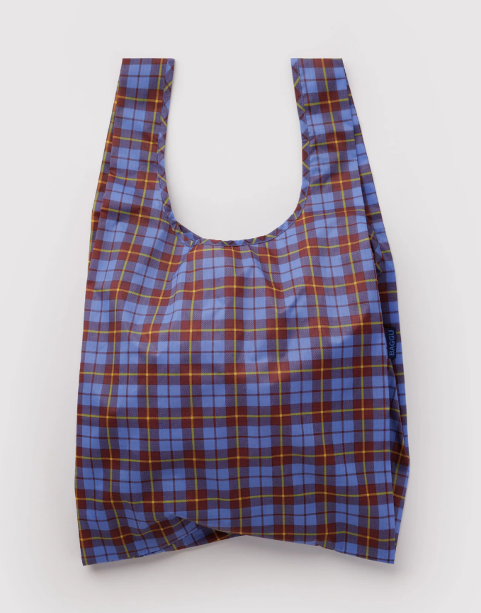 Baggu Standard Reusable Bag - Blue Tartan