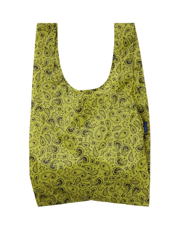 Baggu Standard Reusable Bag - Chartreus Paisley