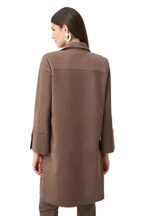 Joseph Ribkoff Scuba Suede Straight Jacket (Size 12) (263146-4463)(Mink)
