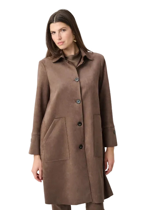Joseph Ribkoff Scuba Suede Straight Jacket (Size 12) (263146-4463)(Mink)