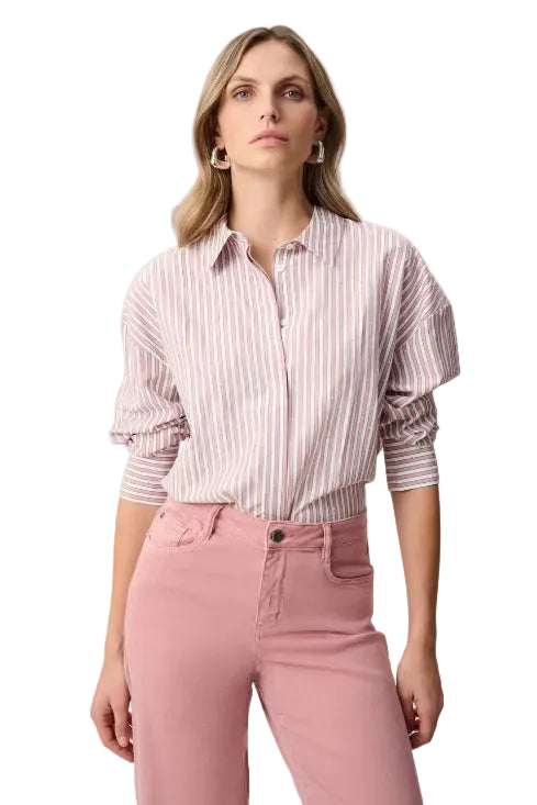 Joseph Ribkoff Striped Jewel Embellished Shirt Style (261931)(Rose Vintage)