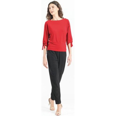 Clara Sun Woo Red Soft Knit Top