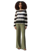 Joseph Ribkoff Sheer Stripe Boatneck Pull-Over