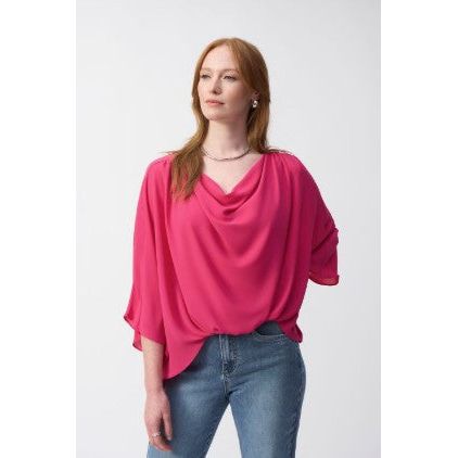Joseph Ribkoff Geranium Loose Fit Cowl Neck Top