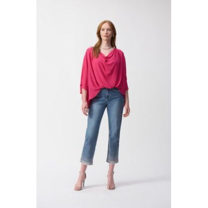 Joseph Ribkoff Geranium Loose Fit Cowl Neck Top