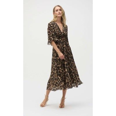 Joseph Ribkoff Animal Print Fit & Flare Dress (BRN/BLK)