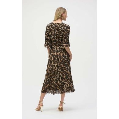 Joseph Ribkoff Animal Print Fit & Flare Dress (BRN/BLK)