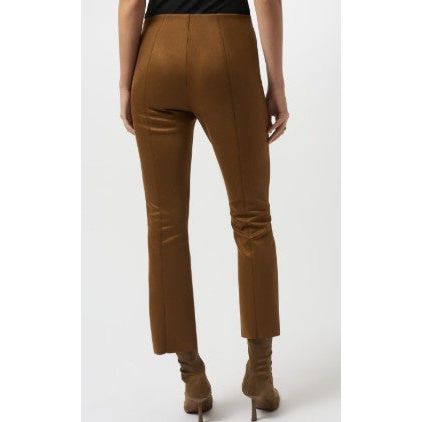 Joseph Ribkoff Marled Flare Leg High Rise Brown Pant