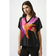 Joseph Ribkoff Abstract Print Pull Over Top