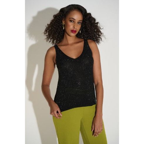 Joseph Ribkoff Black Sparkle Cami
