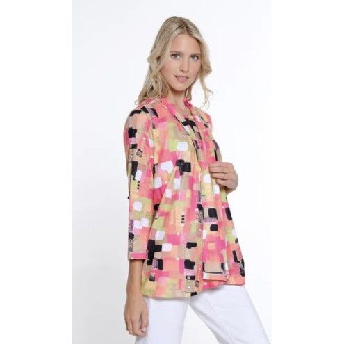 Multiples Square Open Jacket & Tank Set