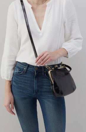 HOBO Alba Polished Deep Violet Leather Handbag/Crossbody