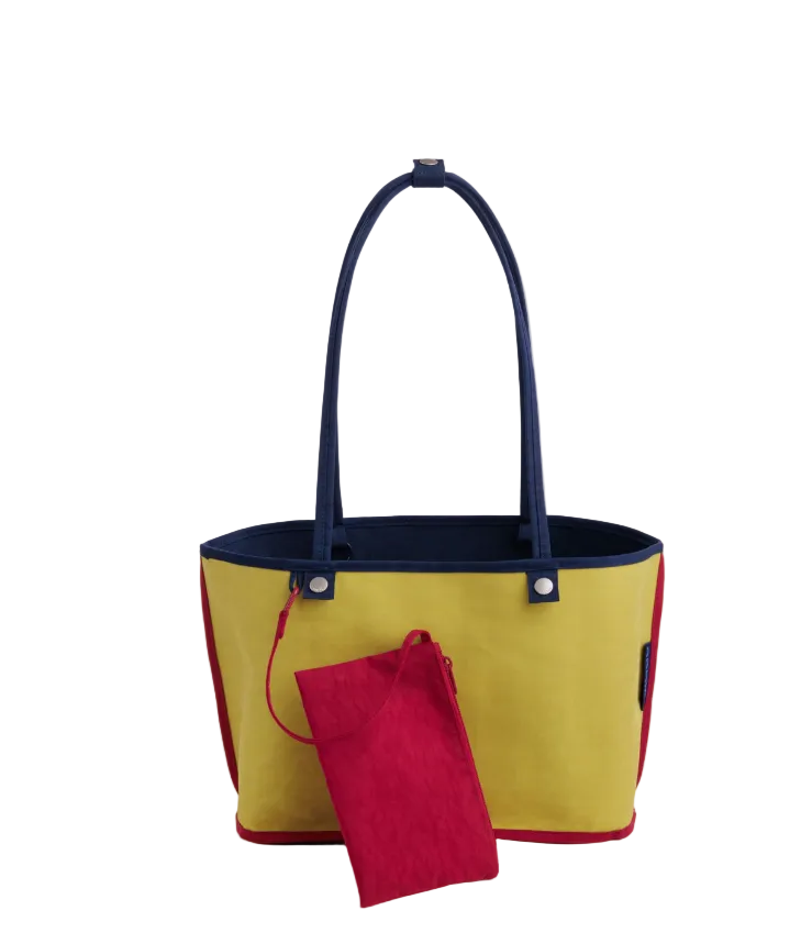 Baggu Medium Nylon Reversible Tote - Navy Mix