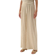 Joseph Ribkoff Wide Leg Stripe Pant (262098)(Beige Off-White)