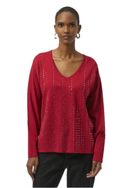 Joseph Ribbkoff N-Neck Sweater ( Deep Cherry) (254966)