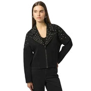 Joseph Ribkoff Zip Front Stud Detail Stretch Jacket (BLK)(253947)