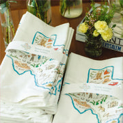 Flower and Vine Texas Icons Tea Towel