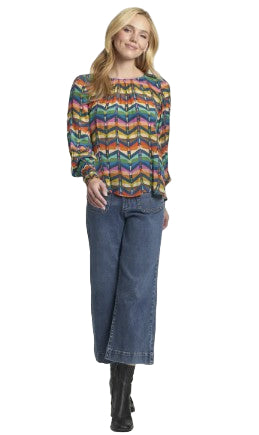 APNY Pull Over Chevron Print Top (T18P/C-078D/NC)