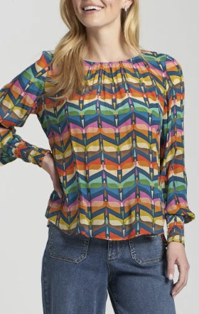 APNY Pull Over Chevron Print Top (T18P/C-078D/NC)