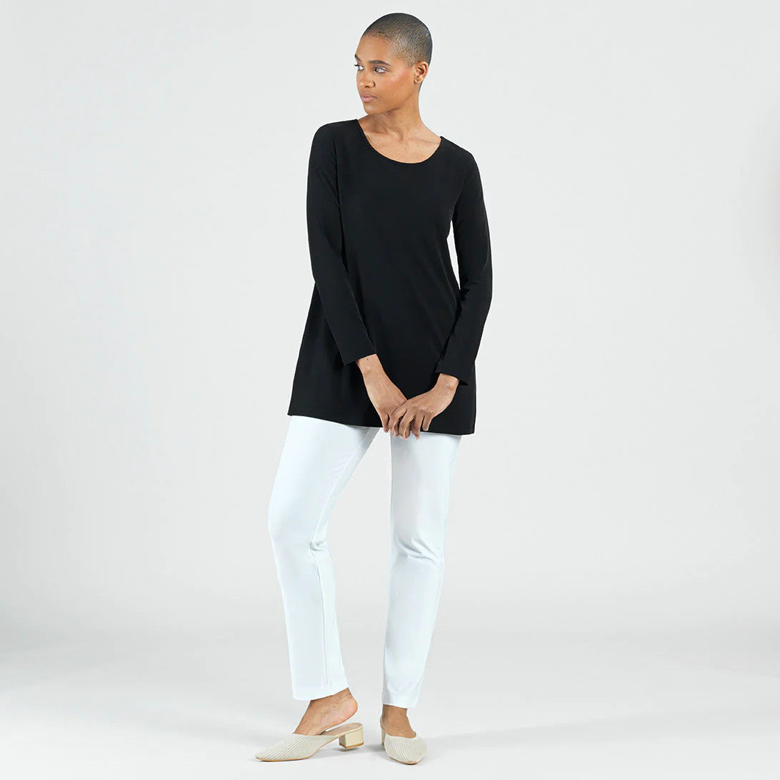 Clara Sun Woo Solid Black Signature Tunic (T23L1)