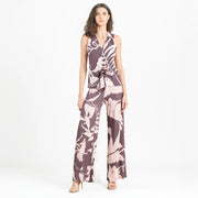 Clara Sun Woo Floral Print V-Neck print Top(T49P36)