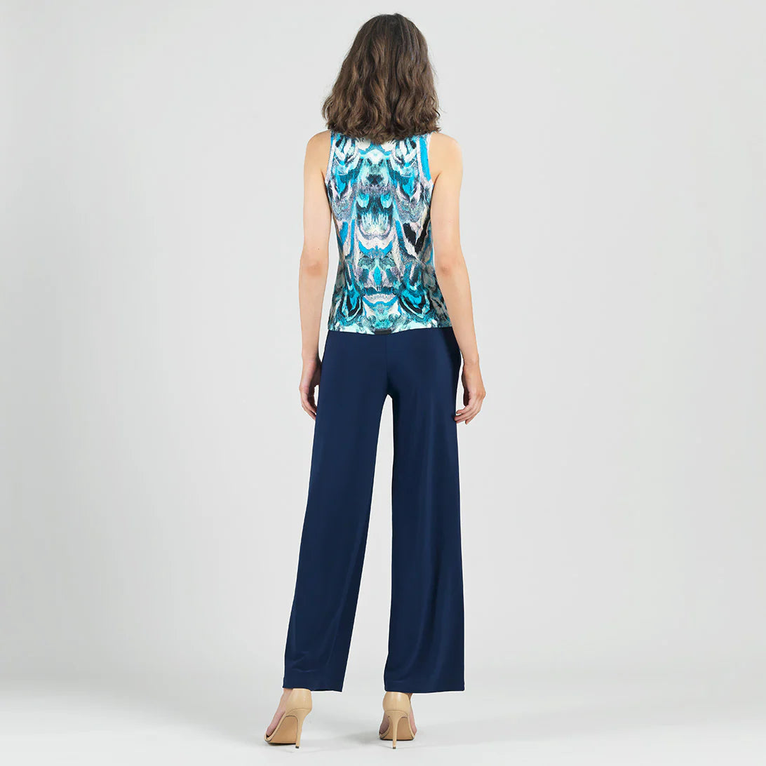 Clara Sun Woo Abstract Print V-Neck print Top(T49P60)